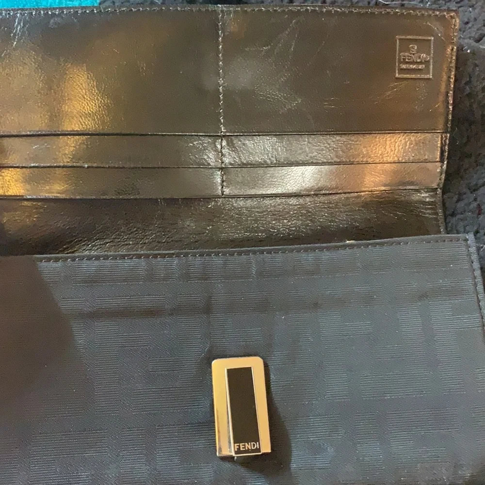 Vintage FENDI‎ Zucca canvas & leather Authentic serial #’s